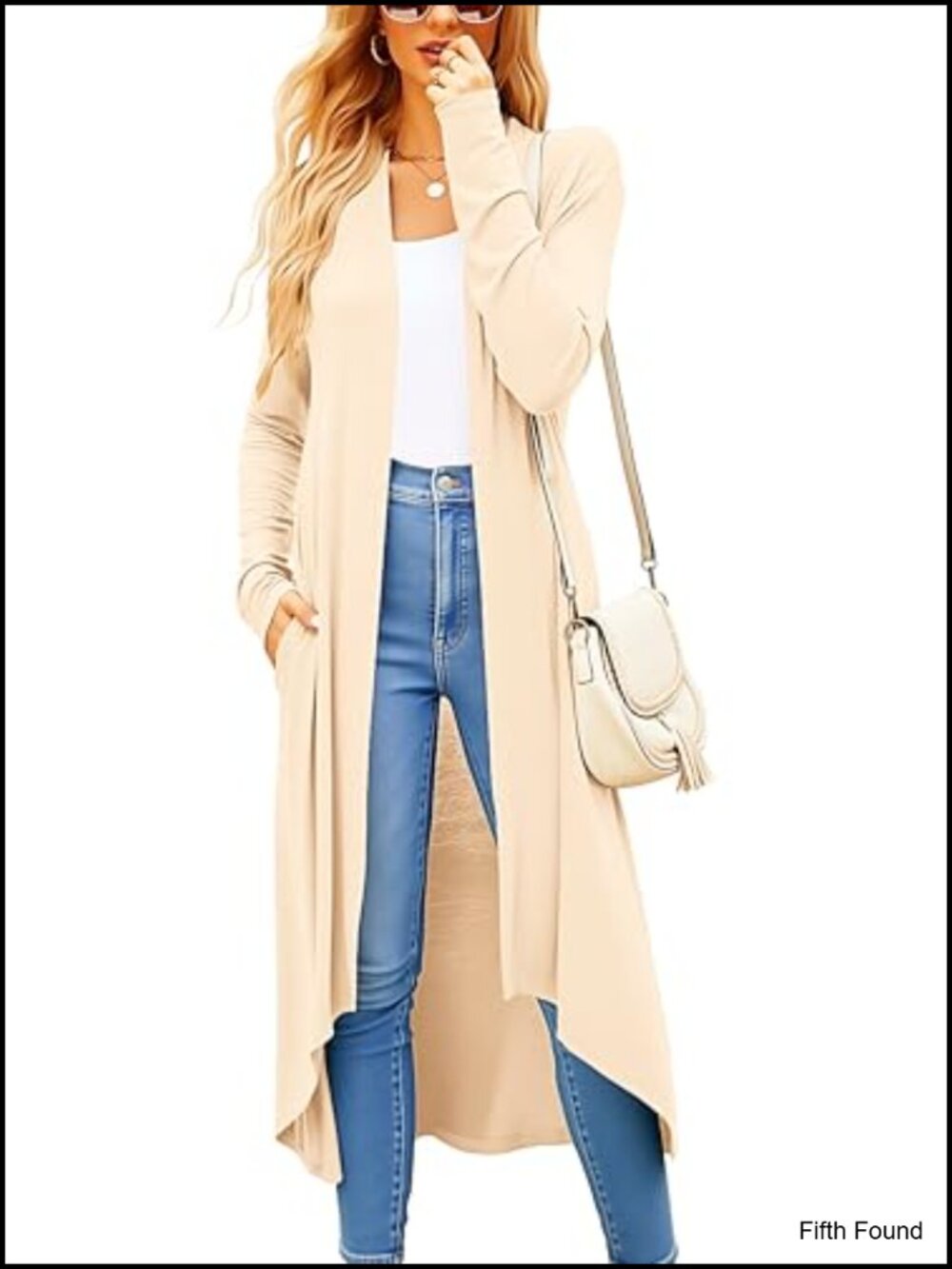 Lightweight Long Sleeve Open Front Duster Cardigan with Pockets
